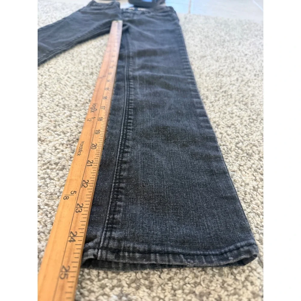 Vintage Levis Kids straight Fit Jeans Gray Charcoal Stretch Denim Size 10